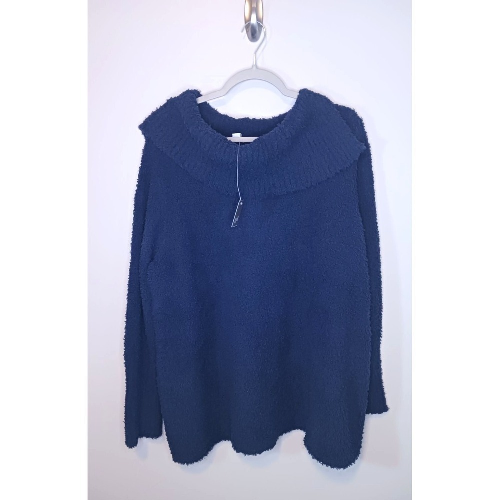 J Jill Pure Jill NWT 2X Soft Cozy Navy High Neck Sweater Oversized Pullover